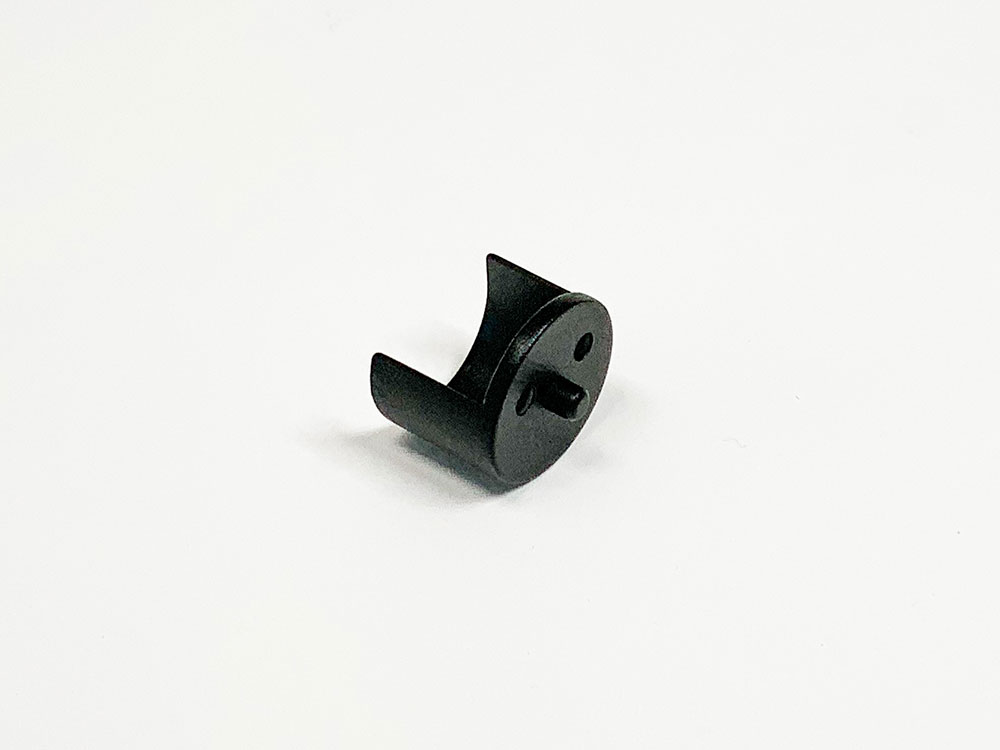Garderobestang voor flens half open zwart Ø25.4 mm - Afbeelding 3