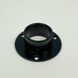 Flens-rozet zwart fijnstructuur RVS-INOX Ø33.7 mm kunt u ook in natte ruimten toepassen.