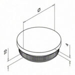 Eindkap afgerond voor buis RVS-INOX 304 Easy Hit - Afbeelding 3