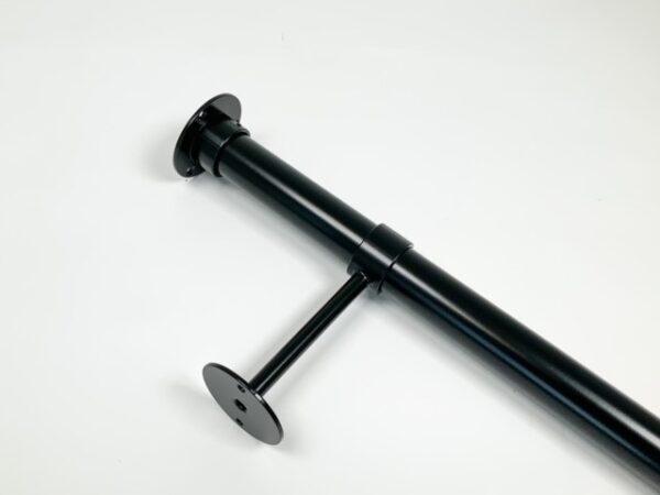 Afstandsteun zwart Ø25 mm - 8 cm tot hart buis - Afbeelding 2