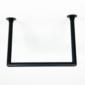 Garderobestang RVS-INOX zwart Ø33.7 mm U-vorm