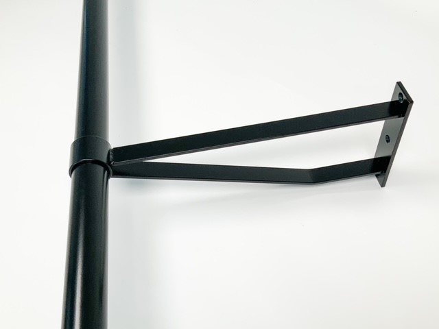 Garderobesteun extra sterk zwart - Ø32 mm - 25 cm tot hart buis - Afbeelding 2