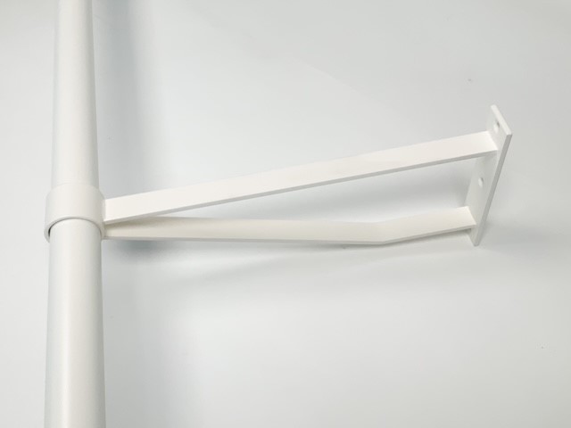 Afstandsteun wit Ø32 mm - 8 cm tot hart buis - Afbeelding 3