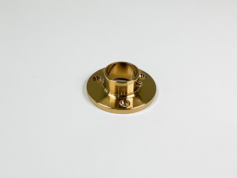 De buissteun rozet messing MAT is een kwalitatief zeer hoogwaardig product met een exclusieve matte finish.
