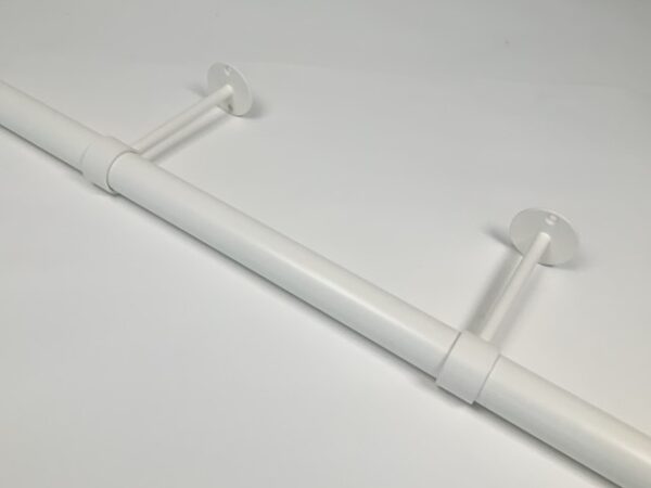 Garderobestang in wit blind Ø32 mm - Afbeelding 3