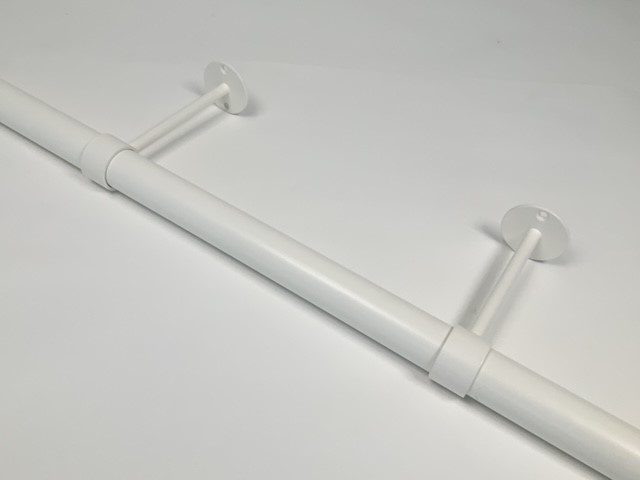 Afstandsteun wit Ø32 mm - 8 cm tot hart buis - Afbeelding 2