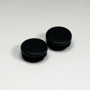 Inslagdop kunststof rond zwart / Set van 2 stuks Ø25