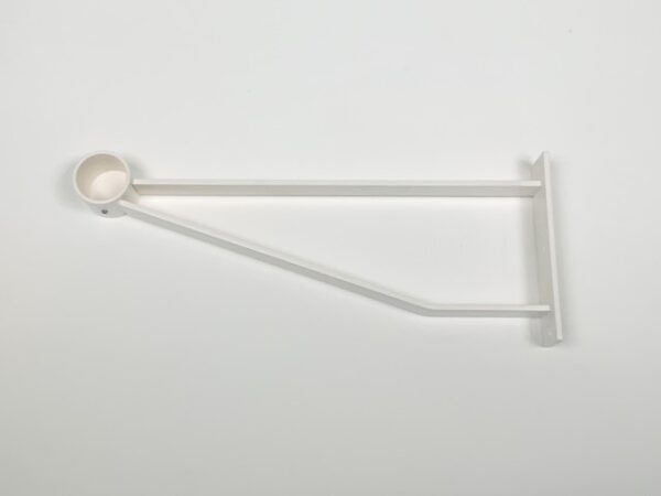 Garderobesteun extra sterk wit Ø32 mm - 30 cm tot hart buis - Afbeelding 2